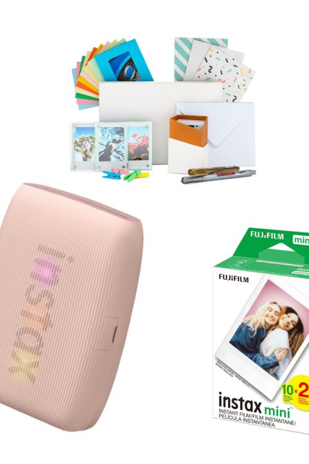 Fujifilm Instax Mini Link 3 Compact Smartphone Printer with Instax AiR Studio App (Rose Pink) Bundle