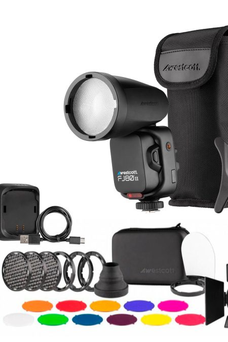 Westcott FJ80 II M Universal Touchscreen 80Ws Speedlight with Multi-Brand Camera Mount Bundle