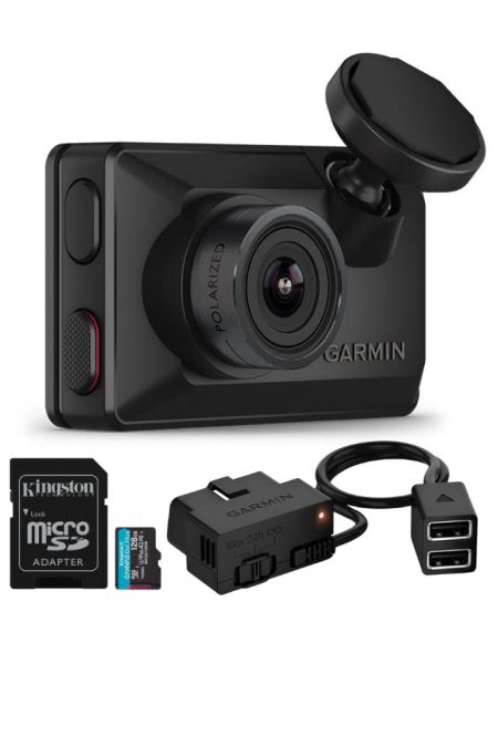 Garmin Dash Cam X310 4K Camera with 140-Degree Field of View and Voice Control (Black) Bundle