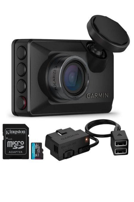 Garmin Dash Cam X210 1440p Camera with 140-Degree Field of View and Voice Control (Black) Bundle