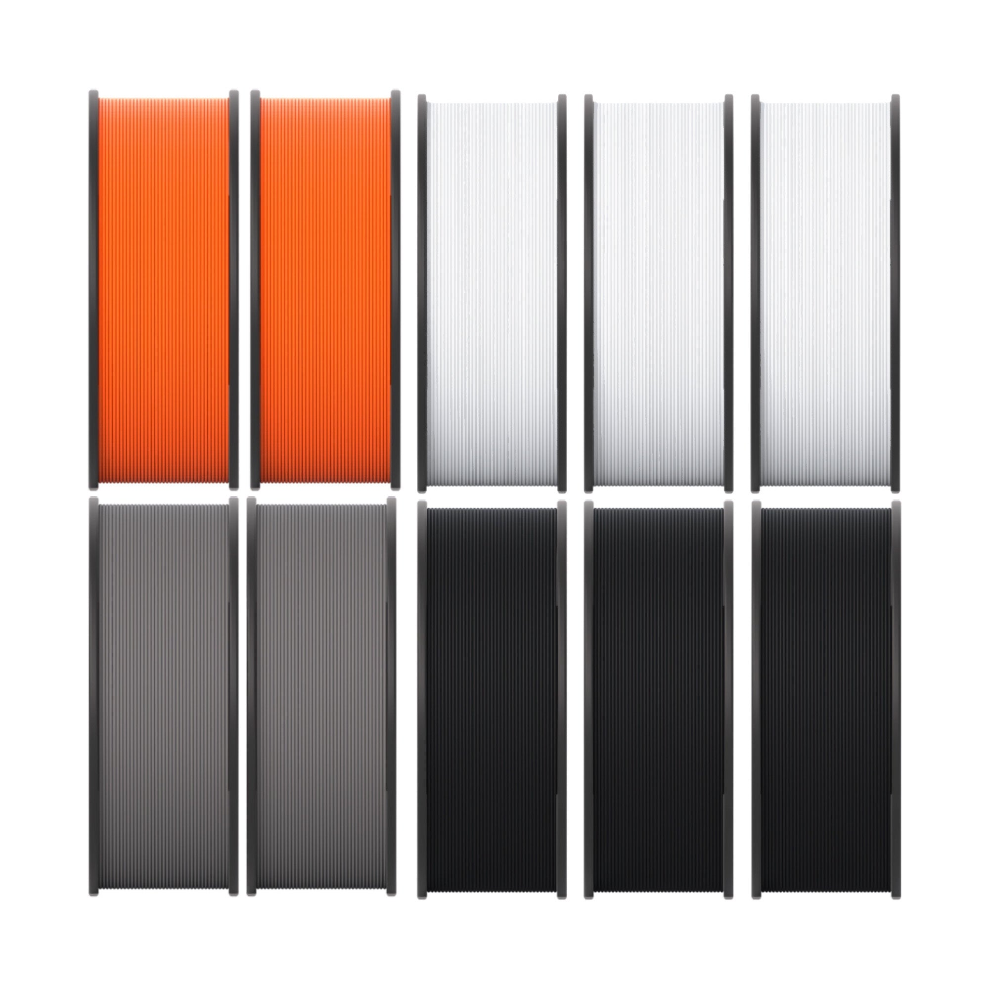 MakerBot 900-0116A Sketch Black, White, Gray, and Orange Tough PLA Filament (10-Pack)