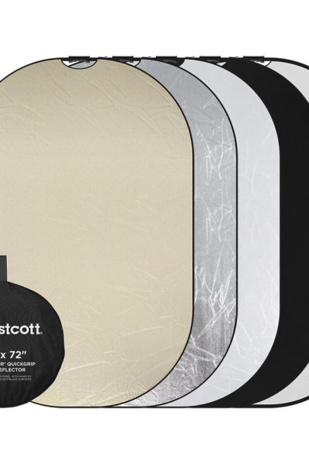 Westcott Illuminator 48x72-Inch 5-In-1 Reflector with QuickGrip Handles for Versatile Light Control