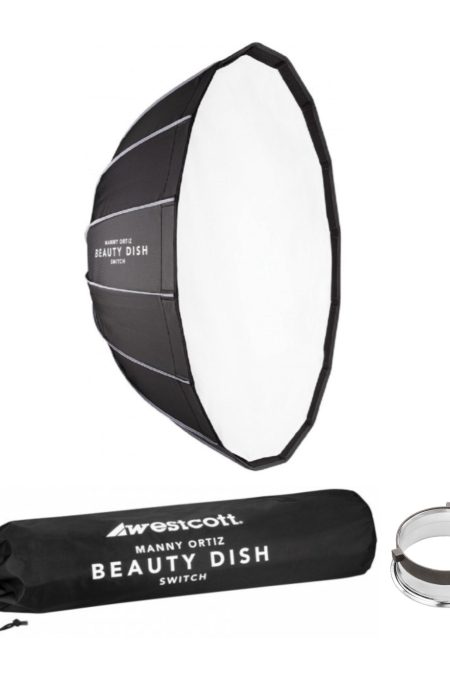 Westcott 36-Inch Beauty Dish Switch (White Interior) with Bowens Switch Insert Bundle