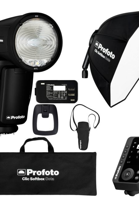 Profoto A10 On-Camera Flash Light for Sony with Wireless Transmitter and Softbox Octa 2 Feet Bundle