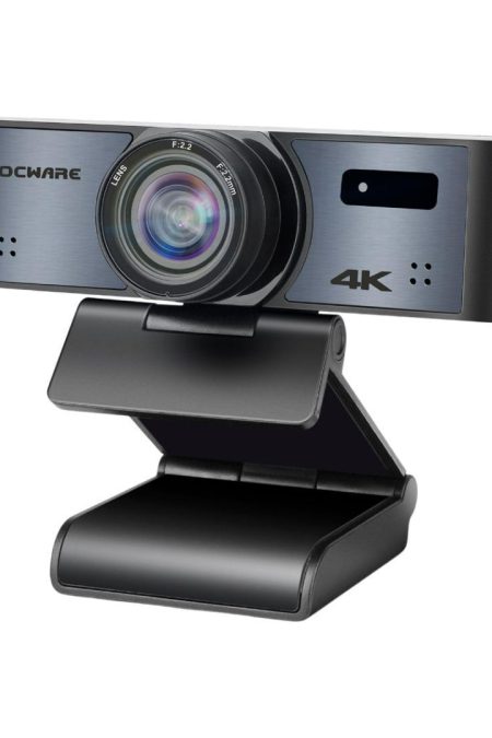 ROCWARE RC16 4K USB AI Webcam with UHD CMOS Image Sensor, 8x Digital Zoom, and Humanoid Tracking