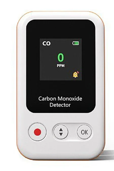 GZ-C010 Portable CO Detector with LCD Display 0-1000PPM Range 360H Standby Time Type-C Rechargeable 55g Lightweight for