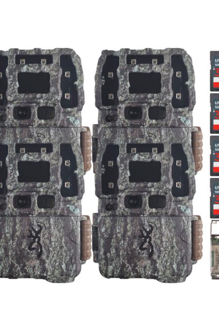 Browning Trail Cameras Strike Force Pro DCL Nano 26MP Trail Camera (4-Pack) with Card Reader Bundle