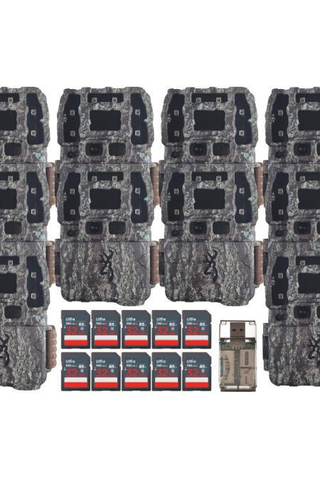 Browning Trail Cameras Strike Force Pro DCL Nano 26MP Trail Camera (10-Pack) with Card Reader Bundle