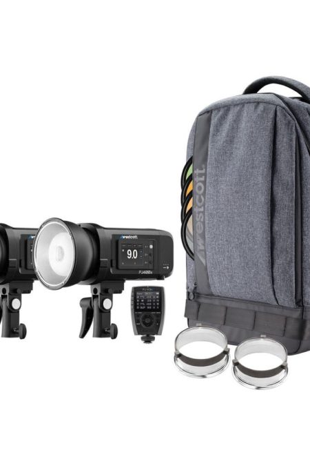 Westcott FJ400 II Strobe 2-Light Backpack Kit with FJ-X3 M Wireless Trigger and 5500K Consistency