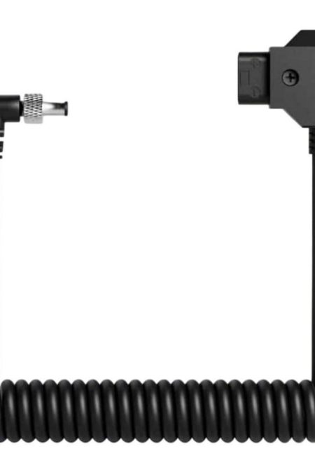Atomos D-Tap to DC 16-Inch Locking Cable Connector Barrel Coiled for Monitor and Recorders (Black)