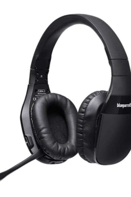 BlueParrott S450-XT Bluetooth Stereo Headset, Noise-Canceling Mic (Black) (Certified Refurbished)