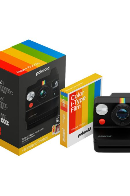 Polaroid Now Plus Generation 3 Instant Camera with Color Film Bundle (Black, 8 Photos)