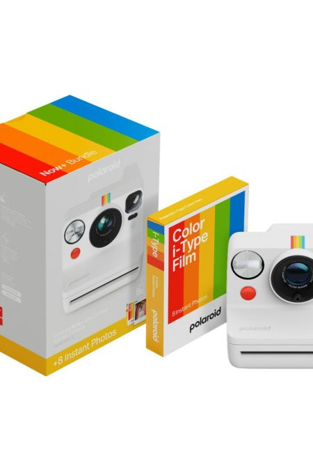 Polaroid Now Plus Generation 3 Instant Camera with Color Film Bundle (White, 8 Photos)