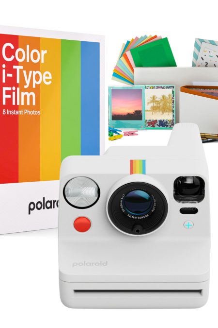Polaroid Now Plus Generation 3 Instant Camera (White) with Film Kit and Color Instant Film Bundle
