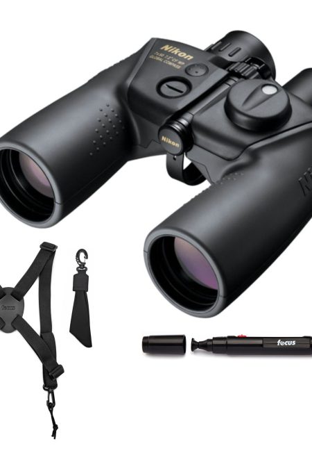 Nikon 7x50 OceanPro CF WP Global Compass Marine Binocular with Polycarbonate Body (Black) Bundle