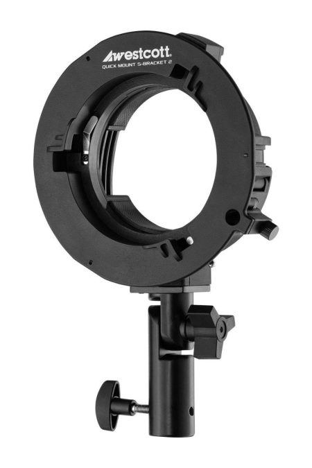Westcott Quick-Mount S-Bracket 2 with Bowens Mount Compatibility and Uni-Body Design (Black)