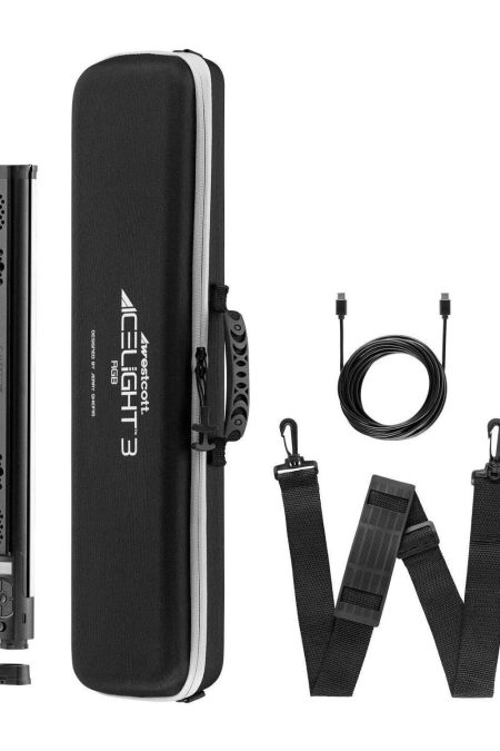 Westcott Ice Light 3 RGBWW LED Kit with AC Power, Silent Operation, and USB-C Connectivity