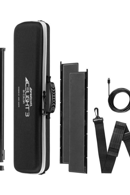 Westcott Ice Light 3 Bi-Color LED Kit with Battery Grip, Barndoors, and USB-C Connectivity
