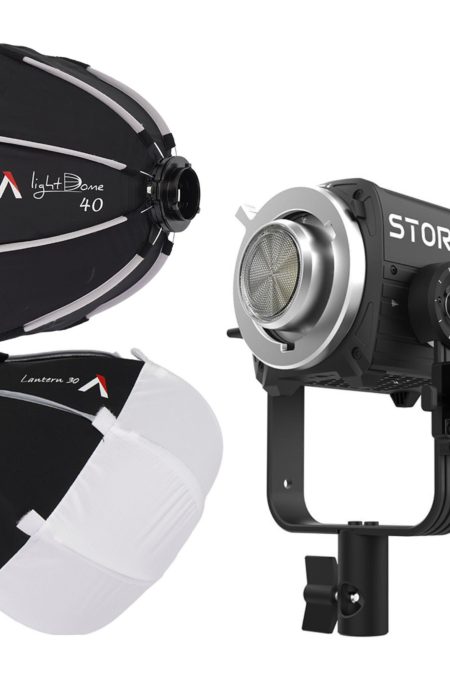 Aputure STORM 80c IP65 80W Full-Color Point Source Fixture (Black) and Light Dome 40 Softbox Bundle
