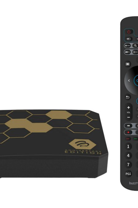 BuzzTV Classic Anniversary Edition Streaming Media Player with 4GB RAM (Gloss Black and Gold)