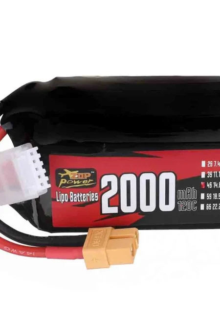ZOP Power 14.8V 2000mAh 120C 4S LiPo Battery XT60 Plug for RC Drone