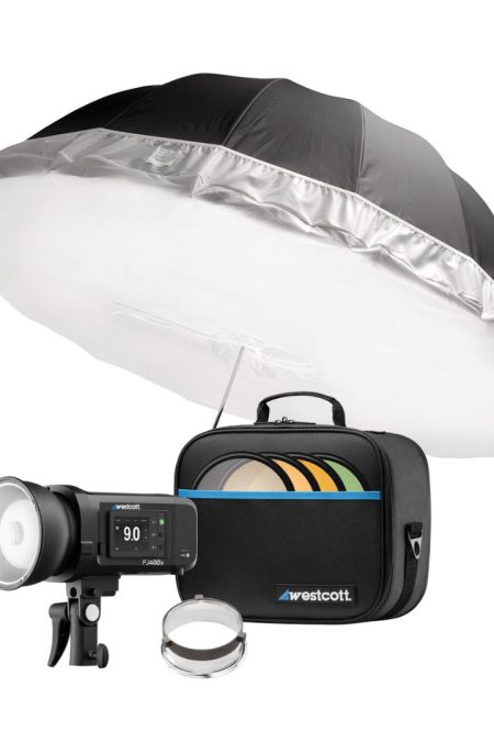 Westcott FJ400 400Ws Strobe with AC and DC Lithium Polymer Battery with Diffusion Fabric Bundle