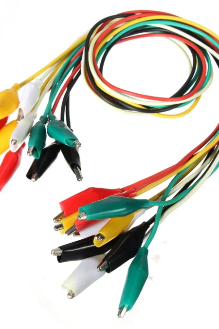 10pcs 50cm Double-ended Clip Cable Alligator Clip Testing Probe Lead Wire