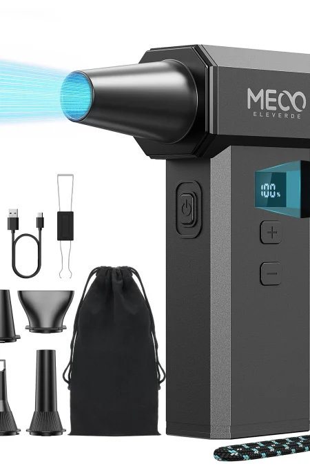 MECO ELEVERDE ME-CA3 Electric Air Duster 220000 RPM Powerful Air Blower for PC Keyboard Car Cleaning One Touch Turbo Ste