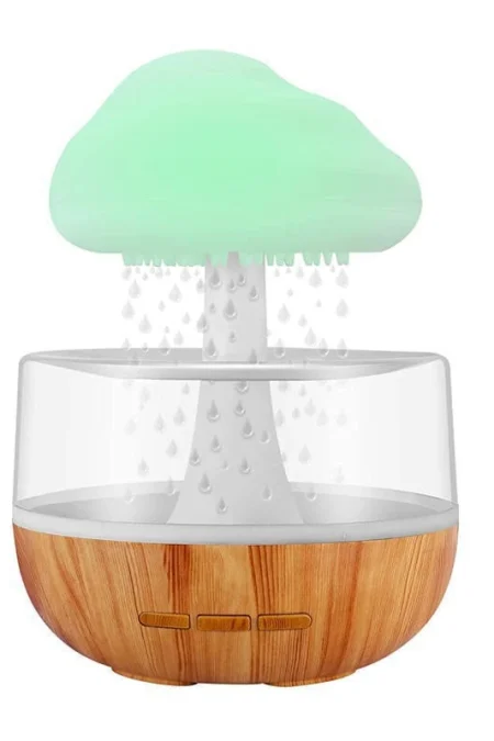 Rain Cloud Humidifier Light Water Drip Aromatherapy Diffuser Humidifier, Raining Cloud Night Light with 7 Color Lights,