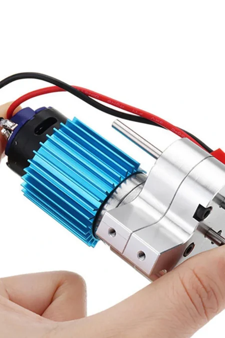 Metal Decelerate Gearbox with 370 Brushed Motor Metal Gear Heatsink Mount Base for WPL B14 B14K B24 B24K B16 B16K B36 B3