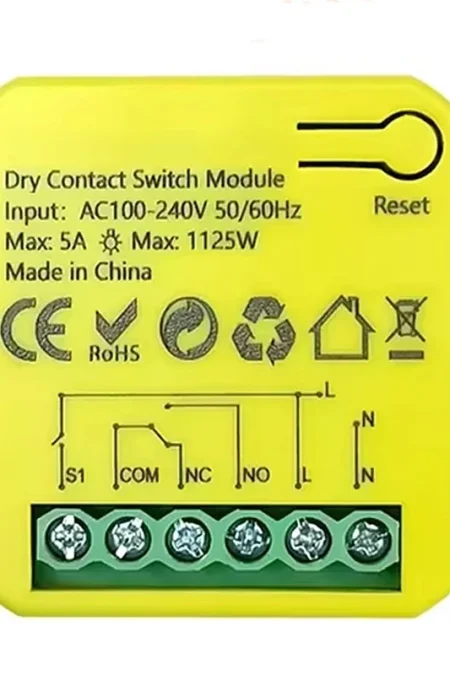 Tuya 5A Smart ZigBe WiFi Dry Contact Switch Relay App Remote Control Timing DC12/24V AC100-240V Supports Google Home Ale