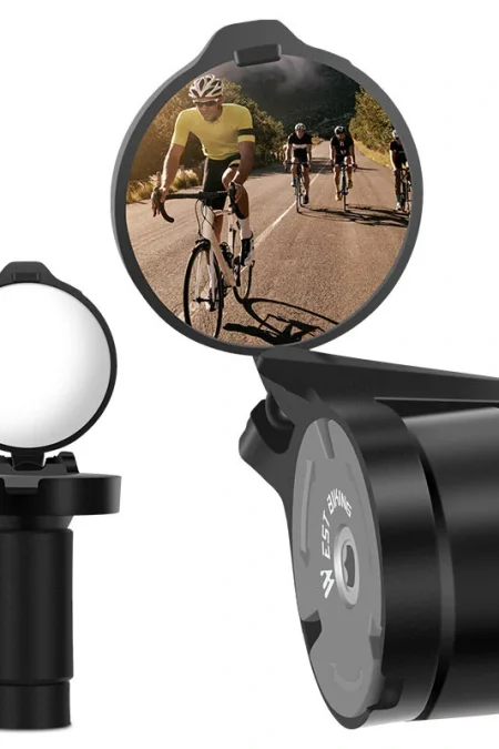 WEST BIKING Universal Bicycle Rearview Mirror Adjustable Rotate Cycling Handlebar Convex Mirrors for MTB Road Bike Acces