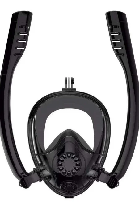 Double Tube Waterproof Anti-fog Goggles 180° Panoramic Full Face Swimming Goggles Fully Dry Snorkel Goggles for Diving
