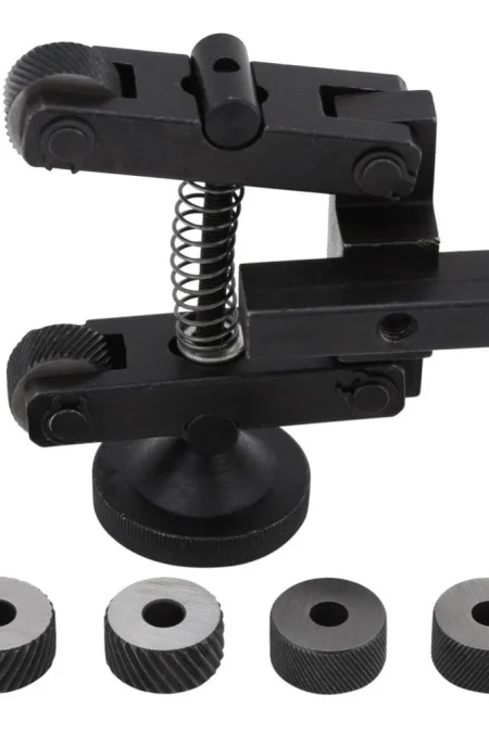 Machifit Knurling Knurler Tool Holder Linear Knurl Tool Lathe Adjustable Shank with Wheels Lathe Tools