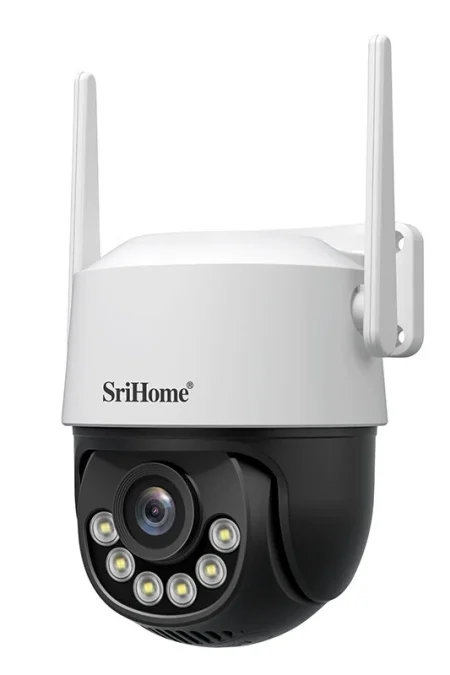 SriHome SH072 8MP 4K 3X Zoom Security Camera Outdoor PTZ Dual Band WiFi 2.4G/5G Night Vision 2 Way Audio Human Detection