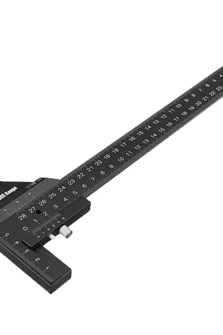 Doctorwood Multifunction Inch and MM Woodworking Scriber Gauge Aluminum Measuring Marking Framing Ruler Tool for Carpent