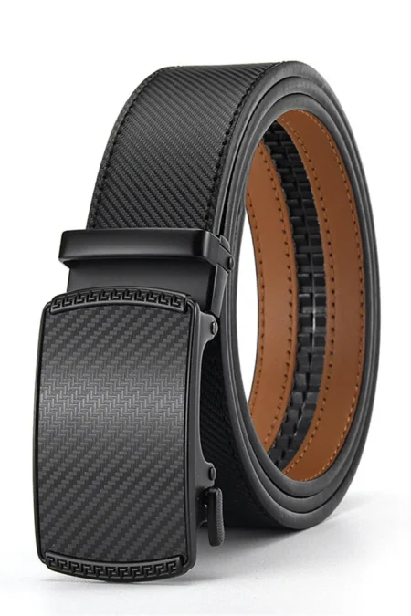 110-130cm Men's Automatic Buckle Leather Belt Easy to Wear for Casual Business Style High Quality Fashion Girdle Belts S