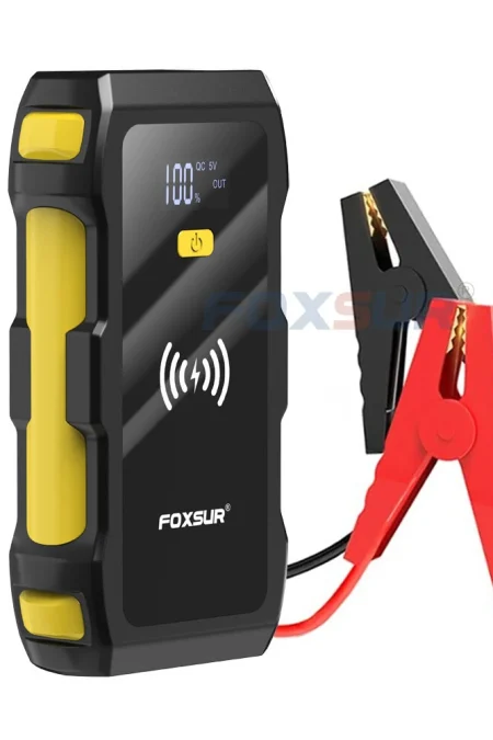 FOXSUR 39800mAh Jump Starter Power Bank 12V Car Emergency Startup Power Supply 5V/2A With LED Light