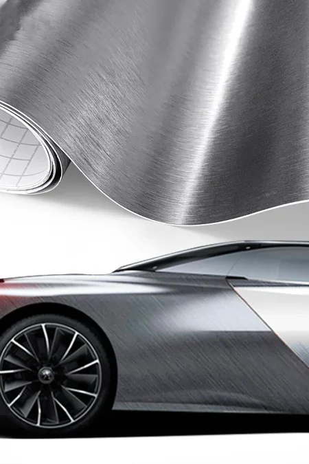 Car Interior Sticker 3D Metallic Silver Film Electroplating30cm*150cm Car Stickers Matt Brushed Aluminum Vinyl Wrap Fi
