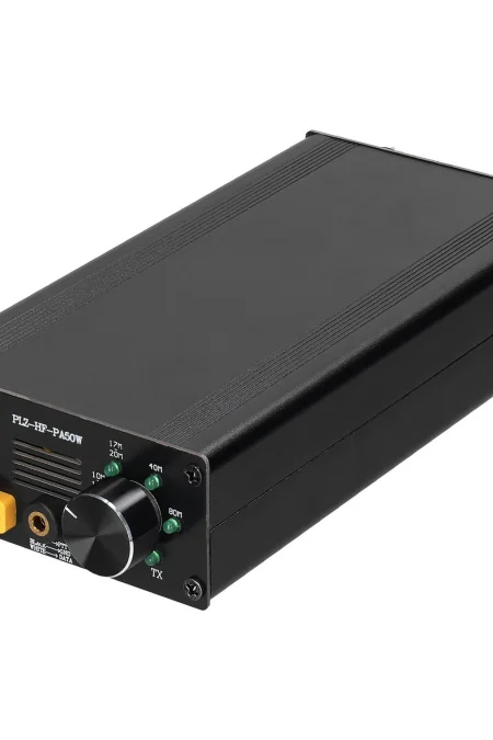 50W Portable Shortwave Power Amplifier with 4-Gear LPF Automatic Transmit and Receive Switching Compatible with Multiple
