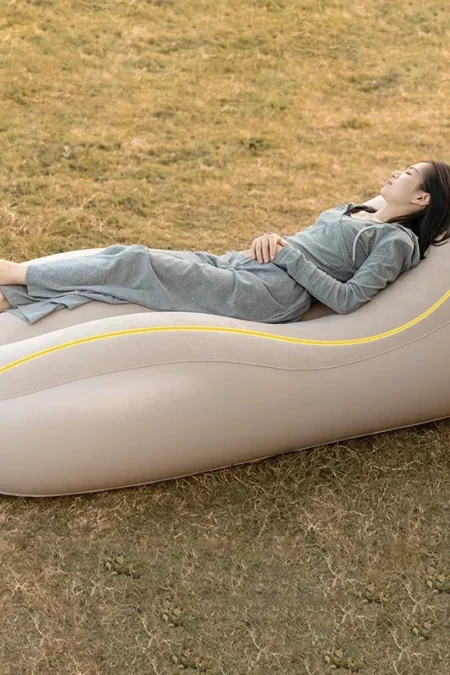Xmund Fast Inflatable Air Sofa Bed, Outdoor Portable Air Mattress, Lazy Camping Automatic Inflatable Sleeping Mat 175*68