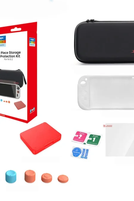 DOBE TNS-5111 Switch2 Accessories Kit 10 in 1 Bundle Protective Case Tempered Glass Screen Protector Game Card Holder Th