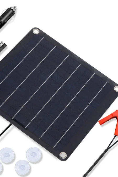IPRee 12V 10W Waterproof Solar Panel Kit Efficient Power Supply for Cars and Motorcycles for Camping and Outdoor