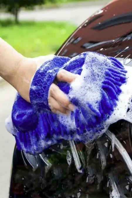 Car Washing Gloves Car Wash Sponge Brush Chenille Soft Microfiber Car Body Cleaning Water Absorption Detailing Washer
