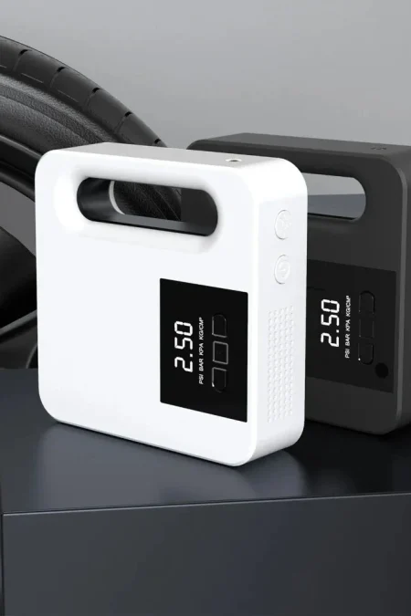 120W 12V Portable Corded Car Air Inflator Pump with LED LightingAutomatic Tire Pumping with Intelligent Digital Displa
