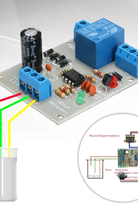 12V Automatic Water Liquid Level Controller Sensor Module Water Level Detection Sensor Pumping Drainage Protection Circu