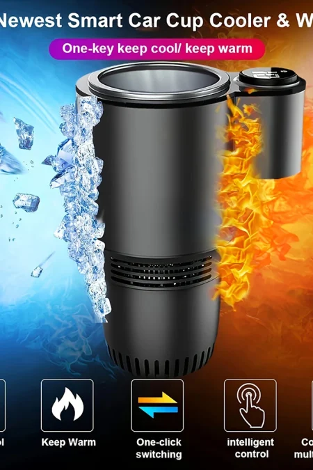 2 In 1 Car Cooling Heating Cup Smart Quick Hot Cold Cup Portable Car Cold Water Cup Holder Car RefrigeratorBeverage Ho