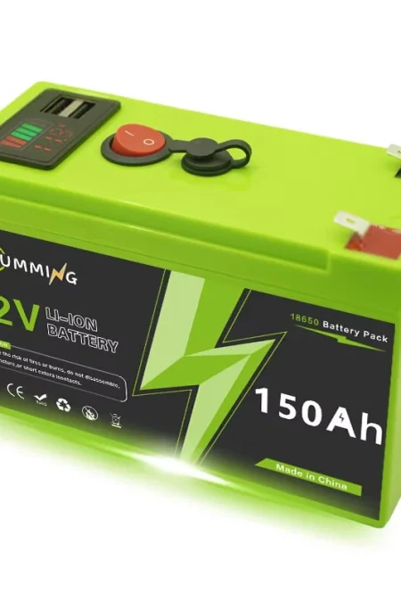 12V 60Ah/150Ah Battery Rechargeable Lithium Battery 4000 Cycles Built-in BMS Overcharge Protection Lightweight for Outdo