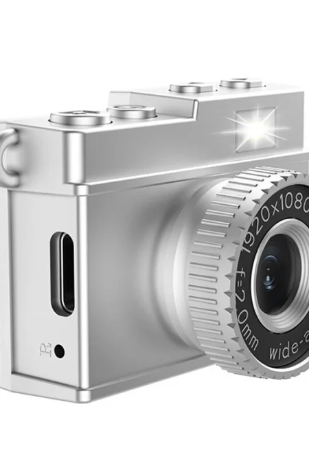 Retro Mini Digital Camera 200W Pixel 1080P HD Video 1.14 Inch Screen 120° Wide Angle Lens Vintage Style Portable Shootin