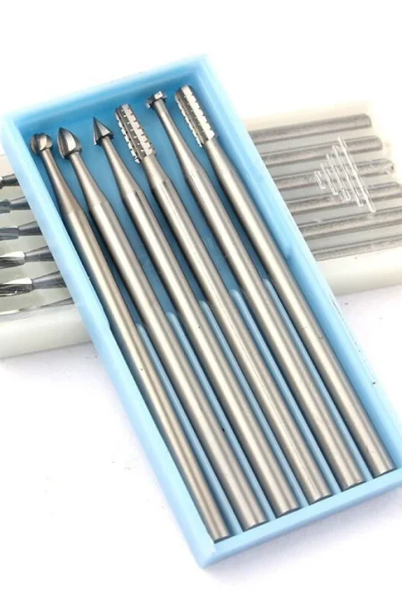 High-Speed Steel Micro Carving Tool Bits 1.0mm 1.4mm 1.8mm 2.3mm Precision Woodworking Engraving Sculpting Burr-Free Rot